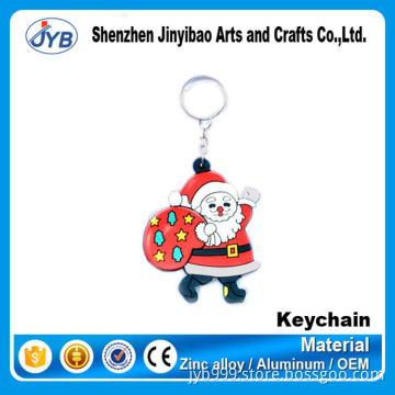 Wholesale colorful promotion pvc keychain for Christmas holiday